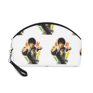 Bruce Lee In A Fighting Stance Makeup Bag
